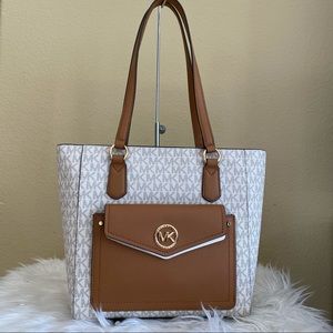 New Michael Kors Joey medium bucket shoulder tote Bag